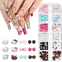 Amazon.co.jp: ネイルパーツ キティ リボン 1ケース入り 可愛い 大きい